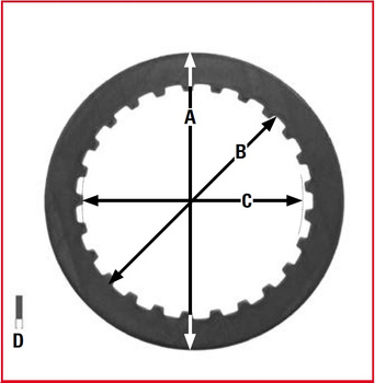 TRW LUCAS PRZEKŁADKI TARCZ SPRZĘGŁOWYCH HONDA CBR 600 F 99-01, CBF 650 14-, CBR 600 14-18,