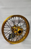 REX WHEELS (EXCEL) KOMPLETNE KOŁO TYLNE 18 CALI 18 x 2.50 (OBRĘCZ EXCEL) YAMAHA XTZ 700 TENERE (690) '20-, ZŁOTA OBRĘCZ / CZARNE SZPRYCHY / ZŁOTA PIASTA / CZARNE NYPLE (NA ZAMÓWIENIE)