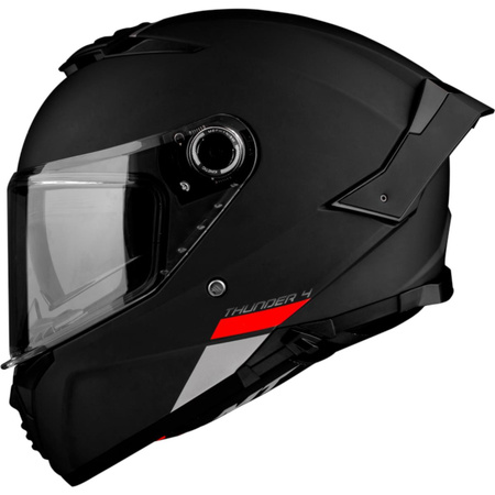 MT WYPRZEDAŻ KASK INTEGRALNY THUNDER 4 SV SOLID A1 MATT BLACK Z BLENDĄ KOLOR CZARNY MAT ROZMIAR XS