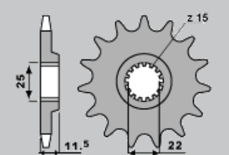 CHT ZĘBATKA PRZEDNIA 1252 14 KTM LC4 (4021-14) (JTF1902.14)