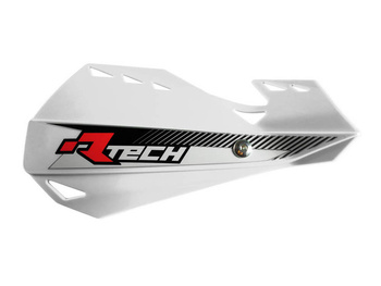 RACETECH (RTECH) OSŁONY RĄK (HANDBARY) DUAL EVO KOLOR BIAŁY (Z MOCOWANIAMI DO KIEROWNICY)