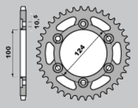 JR ZĘBATKA TYLNA 1027 40 DUCATI 750 SS '99-'02, 900SS '98-'02, MONSTER 750/900