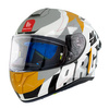 MT WYPRZEDAŻ KASK INTEGRALNY TARGO PRO BIGER A3 GLOSS PEARL YELLOW KOLOR BIAŁY/ŻÓŁTY/SZARY ROZMIAR S