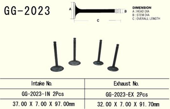 VESRAH ZAWÓR WYDECHOWY YAMAHA YFM 600 GRIZZLY '98-'01, XT 600 '87-'03, TT600 (2 NA POJAZD) (32,0X7,0X91,7 MM) (OEM:1VJ-12121-00) (1SZT,) (MADE IN JAPAN)