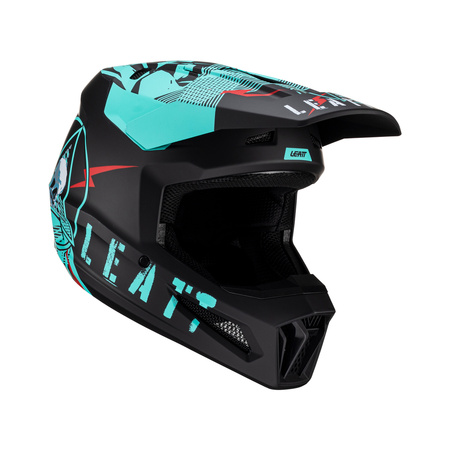 LEATT KASK MOTO 2.5 V23 HELMET FUEL KOLOR CZARNY/NIEBIESKI ROZMIAR M (57-58 cm)