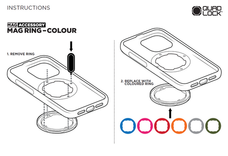 Pomarańczowy pierścień Quad Lock® MAG