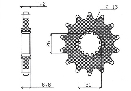 SUNSTAR ZĘBATKA PRZEDNIA 2068 15 HONDA CBR 600F '99-'12, CBR 650F '14-'16 (-1) (JTF1370.15) (ŁAŃC. 525) (206815JT)