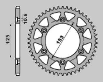 CHT ZĘBATKA TYLNA HONDA CRF-L 4T CRF 250L '13-'20 , XR 250 R/L/R '91-'96 ,XR 600/650 '91-'20 288 50Z ERGAL