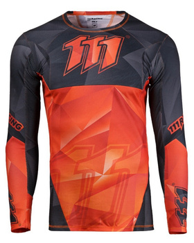 111 RACING KOSZULKA MOTO 111.1 - RAPID ORANGE KOLOR CZARNY/POMARAŃCZOWY ROZMIAR L