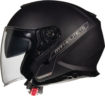 MT WYPRZEDAŻ KASK OTWARTY JET Z BLENDĄ THUNDER 3 SV JET SOLID MATT BLACK KOLOR CZARNY MAT ROZMIAR L