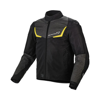 MACNA WYPRZEDAŻ KURTKA DURAGO NIGHT EYE MOTORCYCLE JACKET BLACK/FLUO YELLOW KOLOR CZARNY/ŻÓŁTY FLUO ROZMIAR L