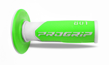 PROGRIP MANETKI PG801 OFF ROAD (22+25MM, DŁ.115MM) KOLOR BIAŁY/ZIELONY FLUO (DWUSKŁADNIKOWE) (801-241) (PG801WH/GRF)