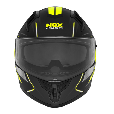 NOX KASK INTEGRALNY (FULL FACE) Z BLENDĄ N401 XENO KOLOR CZARNY/ŻÓŁTY FLUO MAT ROZMIAR XL