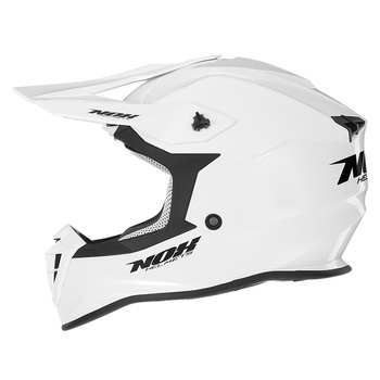 NOX PROMOCJA KASK CROSS / OFFROAD N633 SOLID KOLOR BIAŁY POŁYSK ROZMIAR L (ZAPIĘCIE MIKROMETRYCZNE)