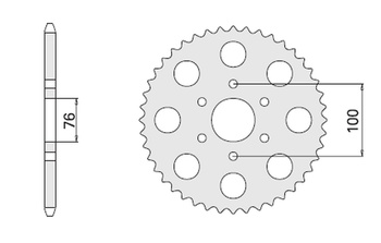 CHT ZĘBATKA TYLNA 818 42 SUZUKI GS 1000/ GSX 1100 E (818-42)