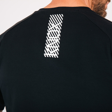 Black Illusion Strip Tee