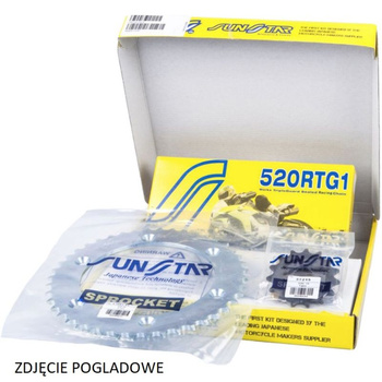 SUNSTAR ZESTAW NAPĘDOWY KAWASAKI ZX6R 07-16, ZX6R ABS 13-16 PLUS ZŁOTY (16/43/112) (DO 1000CC) (SUN3A516/SUN1-3356-43/SS520RTG1-112G)