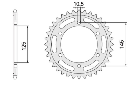 CHT ZĘBATKA TYLNA 865 44 YAMAHA FZ 750 (865-44)