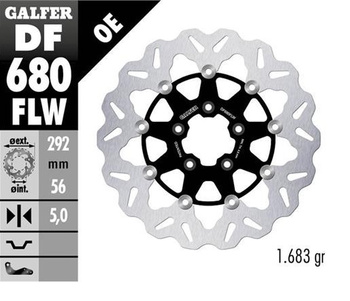 GALFER TARCZA HAMULCOWA PRZÓD HARLEY-DAVIDSON (292X56X5) (WAVE) PŁYWAJĄCA (PATRZ OPIS)