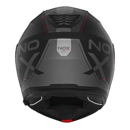 NOX KASK SZCZĘKOWY (FLIP-UP) Z BLENDĄ N968 TOMAK KOLOR CZARNY MAT/CZERWONY ROZMIAR L