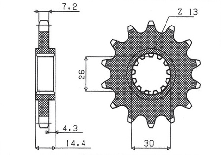 SUNSTAR ZĘBATKA PRZEDNIA 2047 15 HONDA CB 750F2 '92-'00 (JTF1332.15) (ŁAŃC. 525) (204715JT) - WYPRZEDAŻ