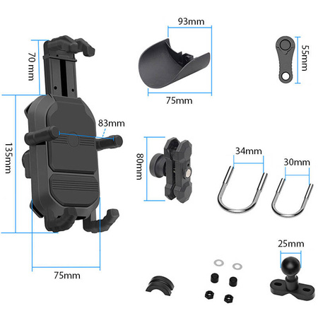 FreedConn motocyklowy uchwyt z na telefon z antywibracją MH29-02