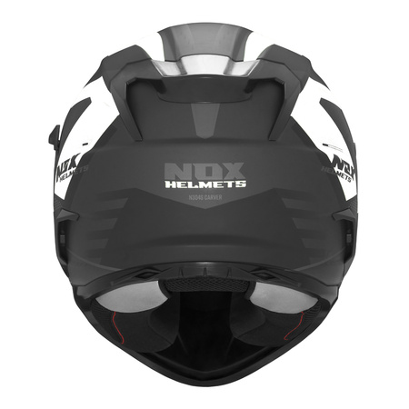 NOX KASK INTEGRALNY (FULL FACE) Z BLENDĄ N304S CARVER KOLOR CZARNY/BIAŁY MAT ROZMIAR S