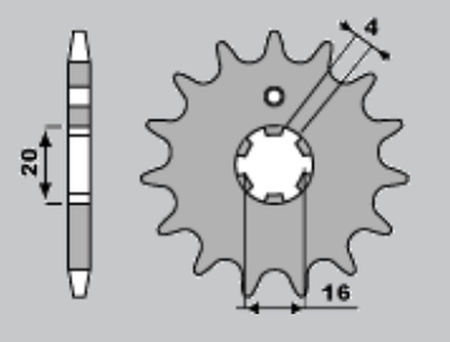 JR ZĘBATKA PRZEDNIA 554 15 YAMAHA DT80LC