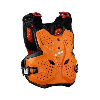 LEATT OSŁONA KLATKI PIERSIOWEJ (BUZER) CHEST PROTECTOR 3.5 JUNIOR (DZIECIĘCY) ORANGE/BLACK KOLOR POMRARAŃCZOWY/CZARNY ROZMIAR L/XL (147-159 cm)