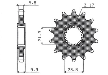 SUNSTAR ZĘBATKA PRZEDNIA 342 12 HONDA CR 250 '88-'07, CRF 450R/X '02-'25, CRF 250R '22-'25 (JTF284.12) (ŁAŃC. 520) (34212JT)